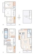 【Ａ号棟間取図】ＬＤＫ２１．２帖の広々４ＬＤＫ+ルーフバルコニー、シューズクローク付き