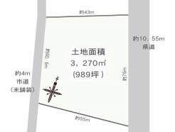 土地面積９８９坪
