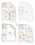 鉄筋コンクリート造り３階建て。４ＳＬＤＫ+店舗・事務所