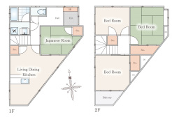 南向きのバルコニー、明るい４ＬＤＫ