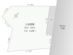 土地面積７６坪