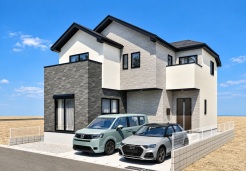 【完成イメージパース】「どんな設備が付くの？」「建具はどんな色？」、そんな疑問は、建物プレゼンテーションやモデルハウスで確認してみませんか？事前にご予約いただきますと、スムーズにご案内ができます。
