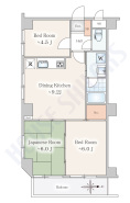 レイアウトのしやすい３ＤＫタイプ、角部屋につき採光良好