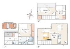 LDKはゆとりの15.8帖。全室2面採光の明るい2LDK+S(納戸)