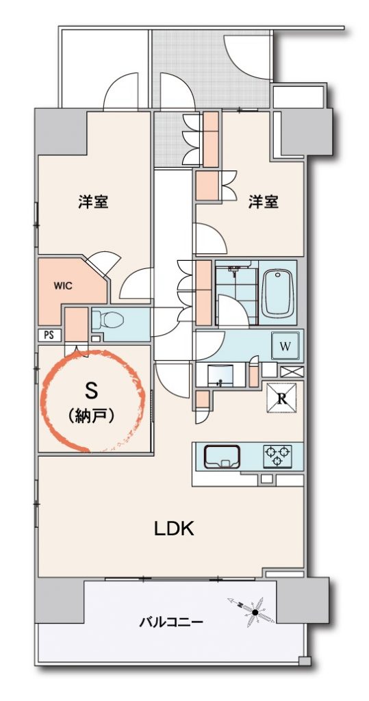 2SLDK間取図